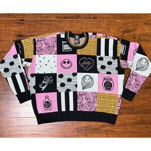 Disney Nightmare Before Christmas Sally Patchwork Sweater BoxLunch Womens Large